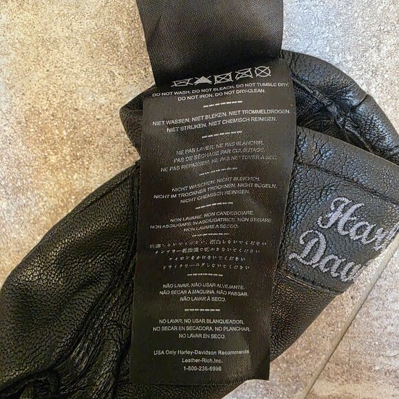 Harley-Davidson Women's Leather Riding Gloves Size M - Picture 6 of 10
